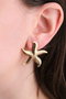 Heliophilia Silver Gld-Kvrkyldz Pendientes de Latón Dorados con Circonio